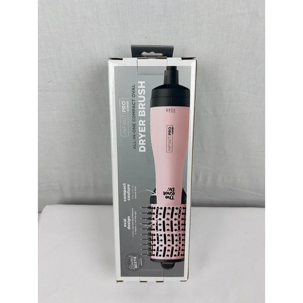 Conair InfinitiPro The Knot Dr Compact Oval Dryer Brush Pink BC120PK